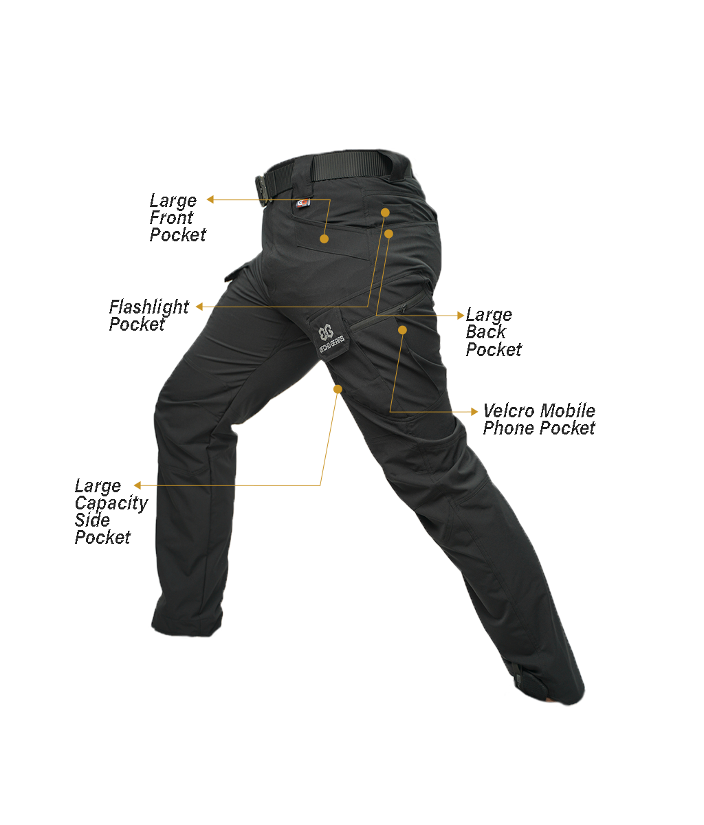 Wrinkle Tactical Pants (BLACK) - Image 2